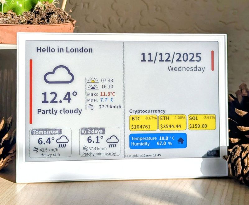 Nearly Weather kiosk interface showing region-specific weather information.